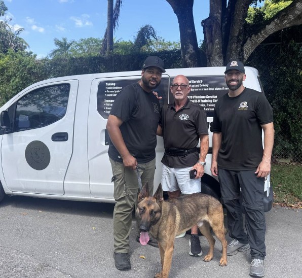 Tactical K-9 team with a German Shepherd